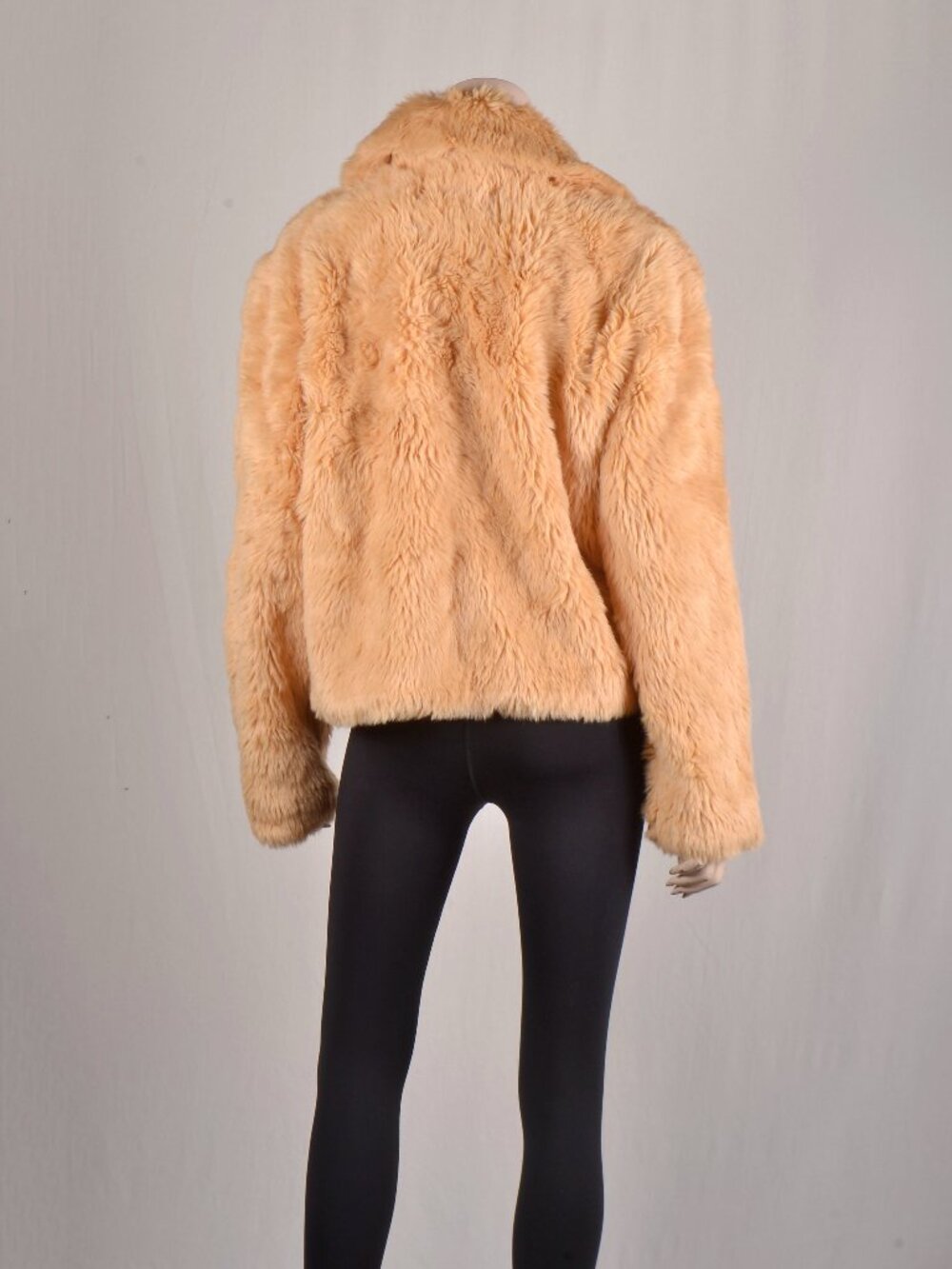 Free People Alice Throw On Faux Fur Jacket Orange New - Picture 7 of 7